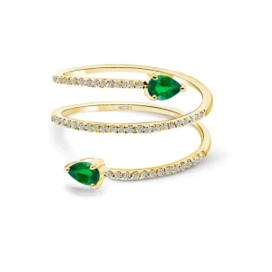 Anillo Diamantes Spiral Rings