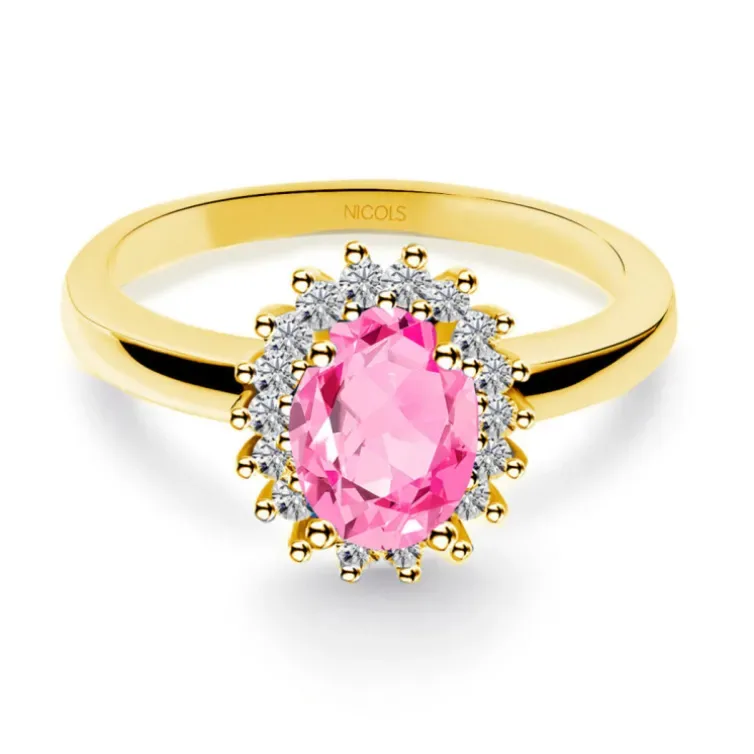 Anillo Zafiro Rosa Dalia 0.90