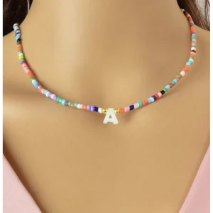 collar bolitas colores
