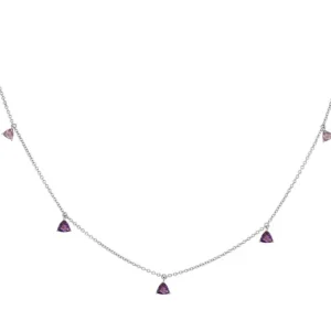Collar Colgantes Piedras Amatista Trillon