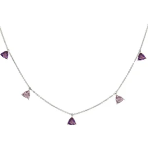 Collar Colgantes Piedras Amatista Trillon