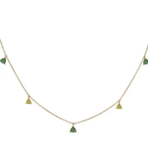 Collar Colgantes Piedras Cuarzo Verde Y Cuarzo Limón Trillon