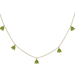 Collar Colgantes Piedras Peridoto Verde Trillon