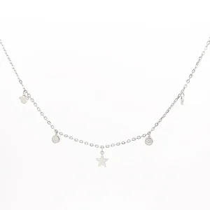 Collar con colgantes y circonita