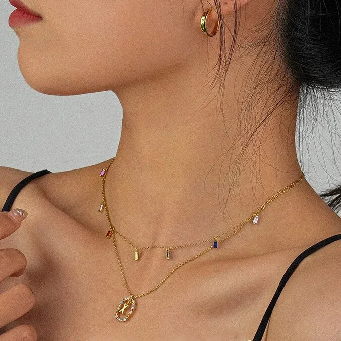 Collar de Cristales de Plata 925 Cadena para Mujer - Imagen 2