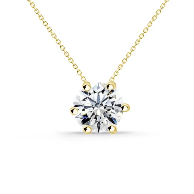 Collar Diamante Alexia 0.10-0.50Ct Solitario Oro Amarillo