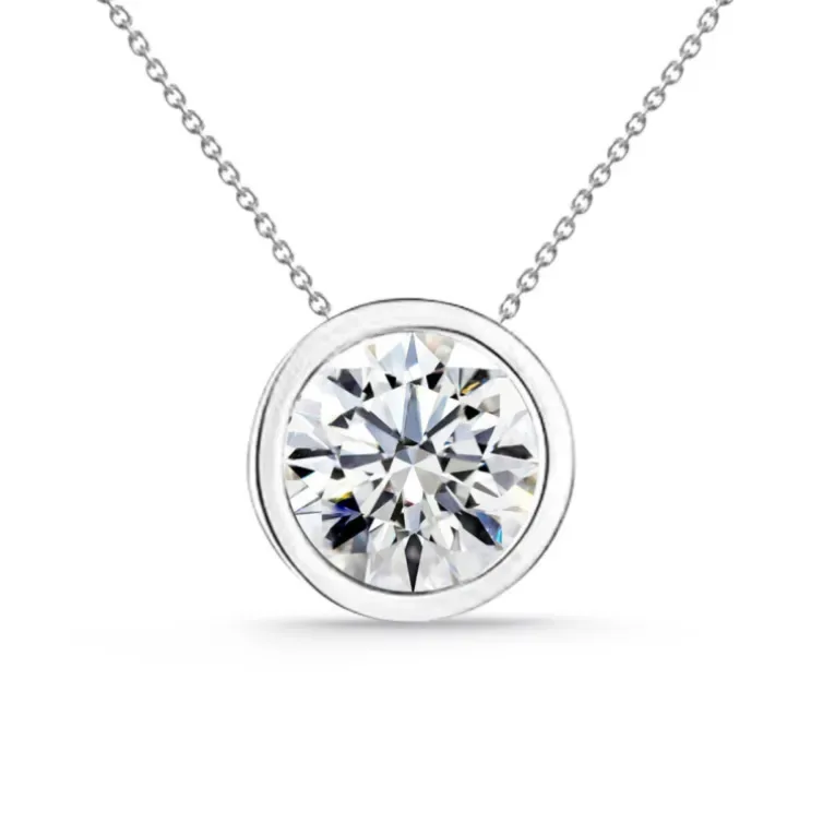 Collar Diamante Sharon 0.55-1.00Ct Solitario Oro Blanco