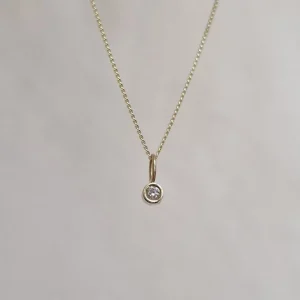 collar diamante solitario
