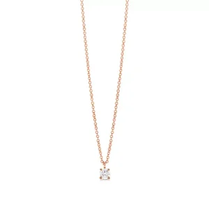 collar diamante solitario