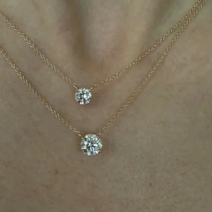collar diamante solitario