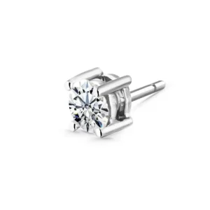 Pendiente de Diamante Hombre 0.20-0.50ct Talla Brillante Jackie Oro Blanco