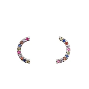 Pendientes de circonitas de colores